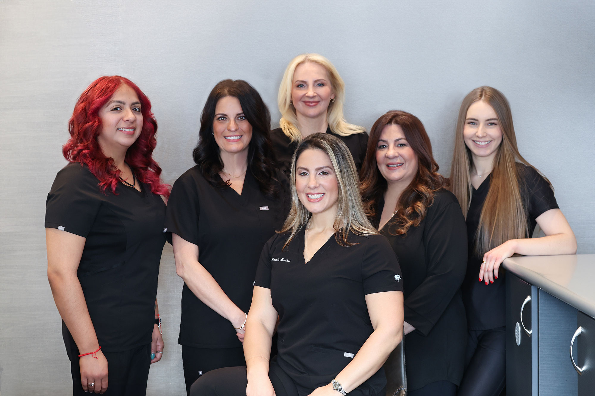 team portrait of winnetka dental group staff